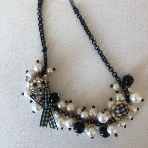 Betsey Johnson Pearl Mouse Bow Necklace Rare